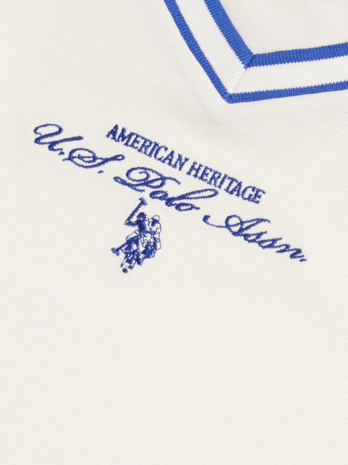 Girls Script V-Neck Polo Dress Marshmallow