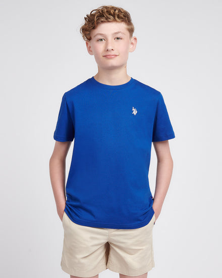 Boys Double Horsemen T- Shirt in Sodalite Blue