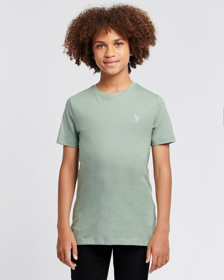 Boys Double Horsemen T- Shirt in Chinois Green