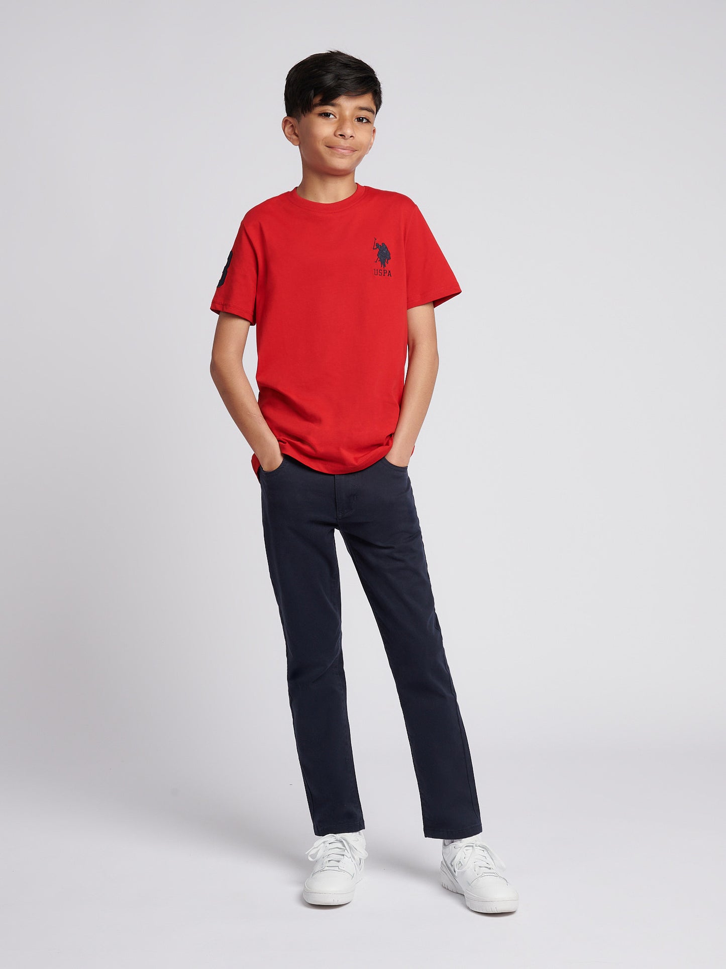 T-shirt Boys Player 3 w Haute Red