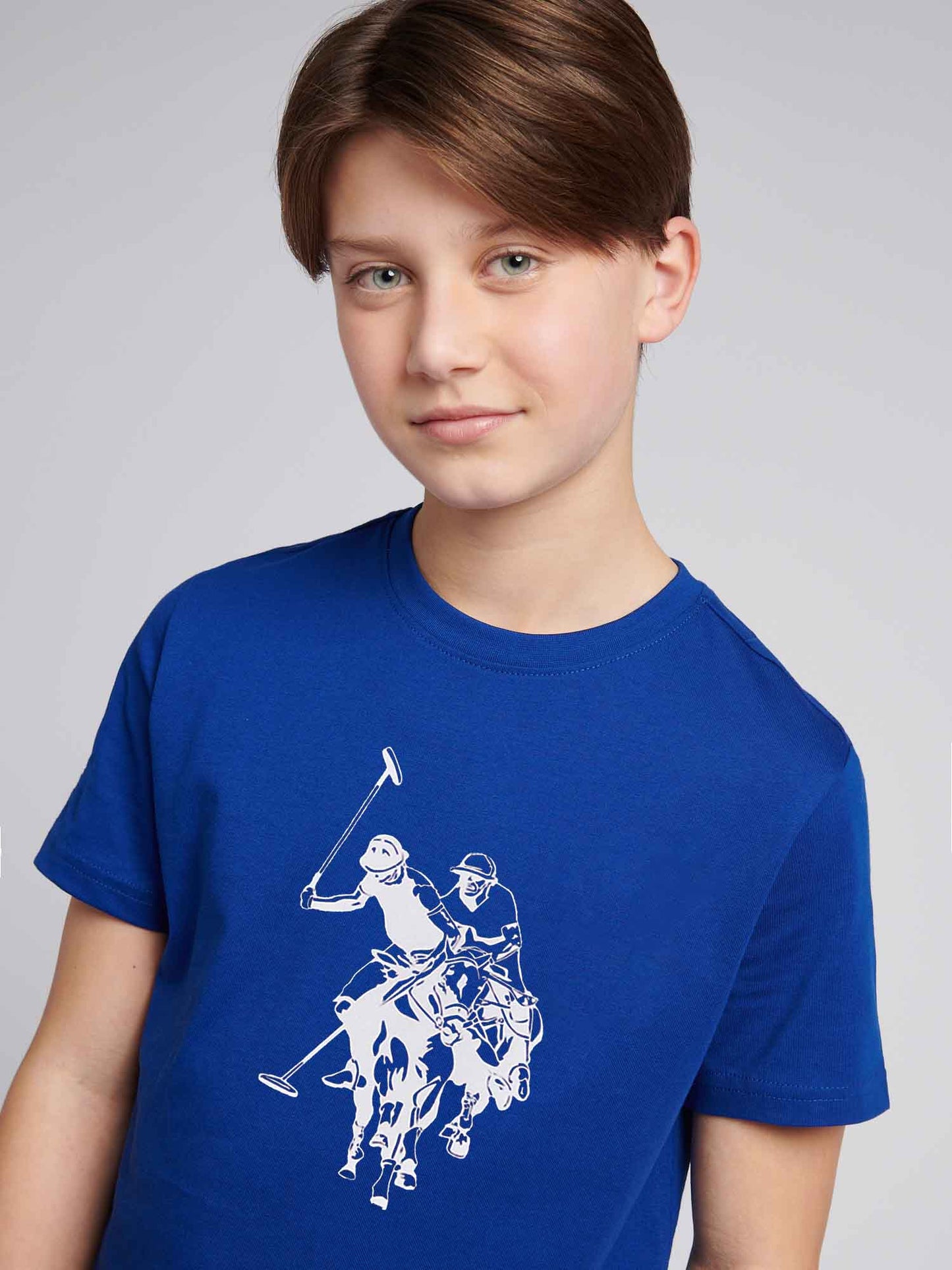 Chłopcy podwójne jeźdźcy graficzne T-shirt w Sodalite