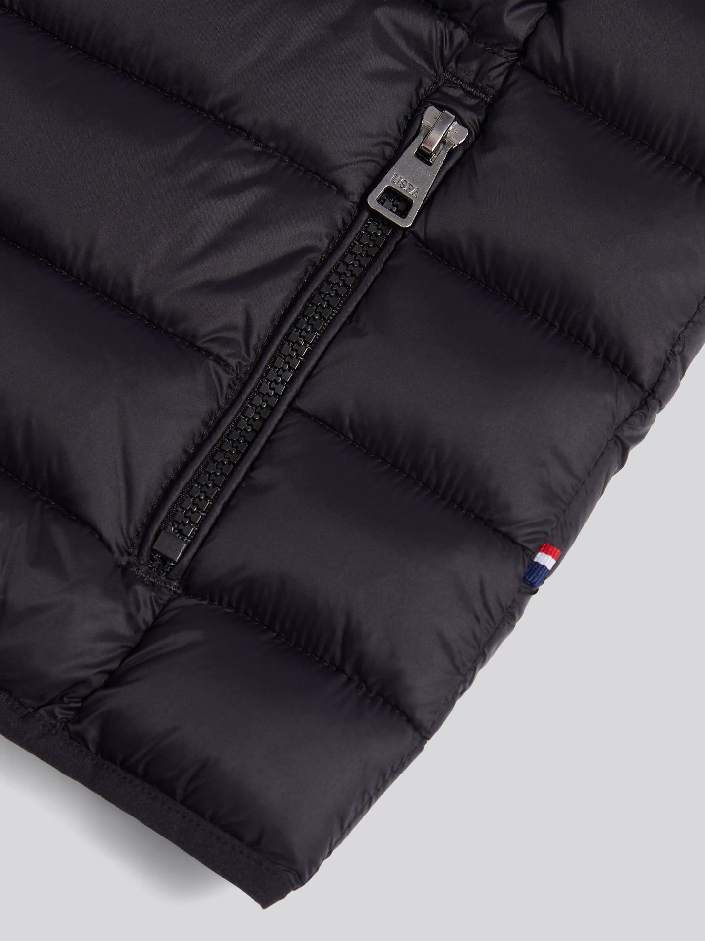 Boys Lightweight Quilted Gilet Black Bright White DHM