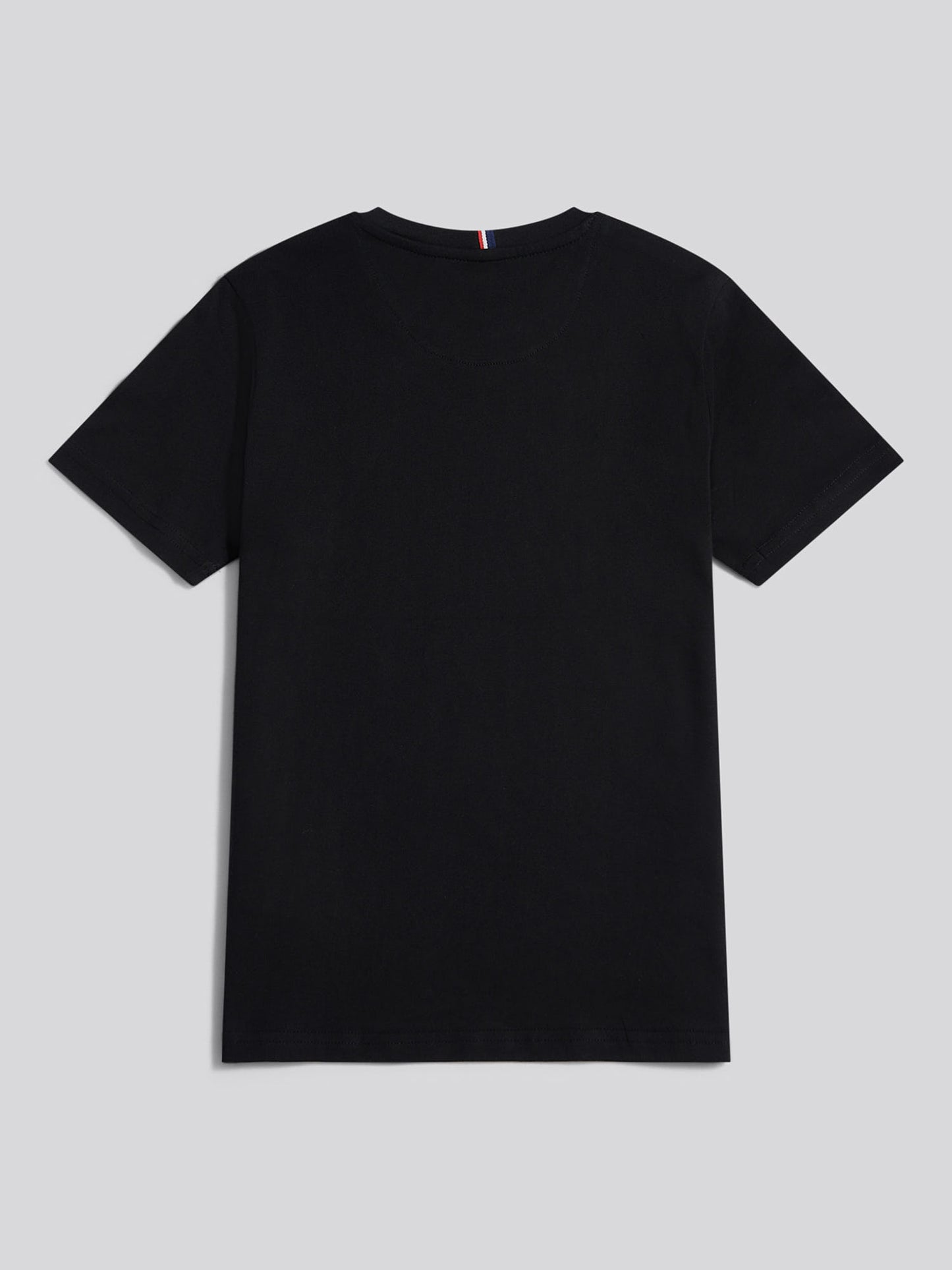 Boys Texture Double Horsemen T-Shirt in Black Bright White DHM