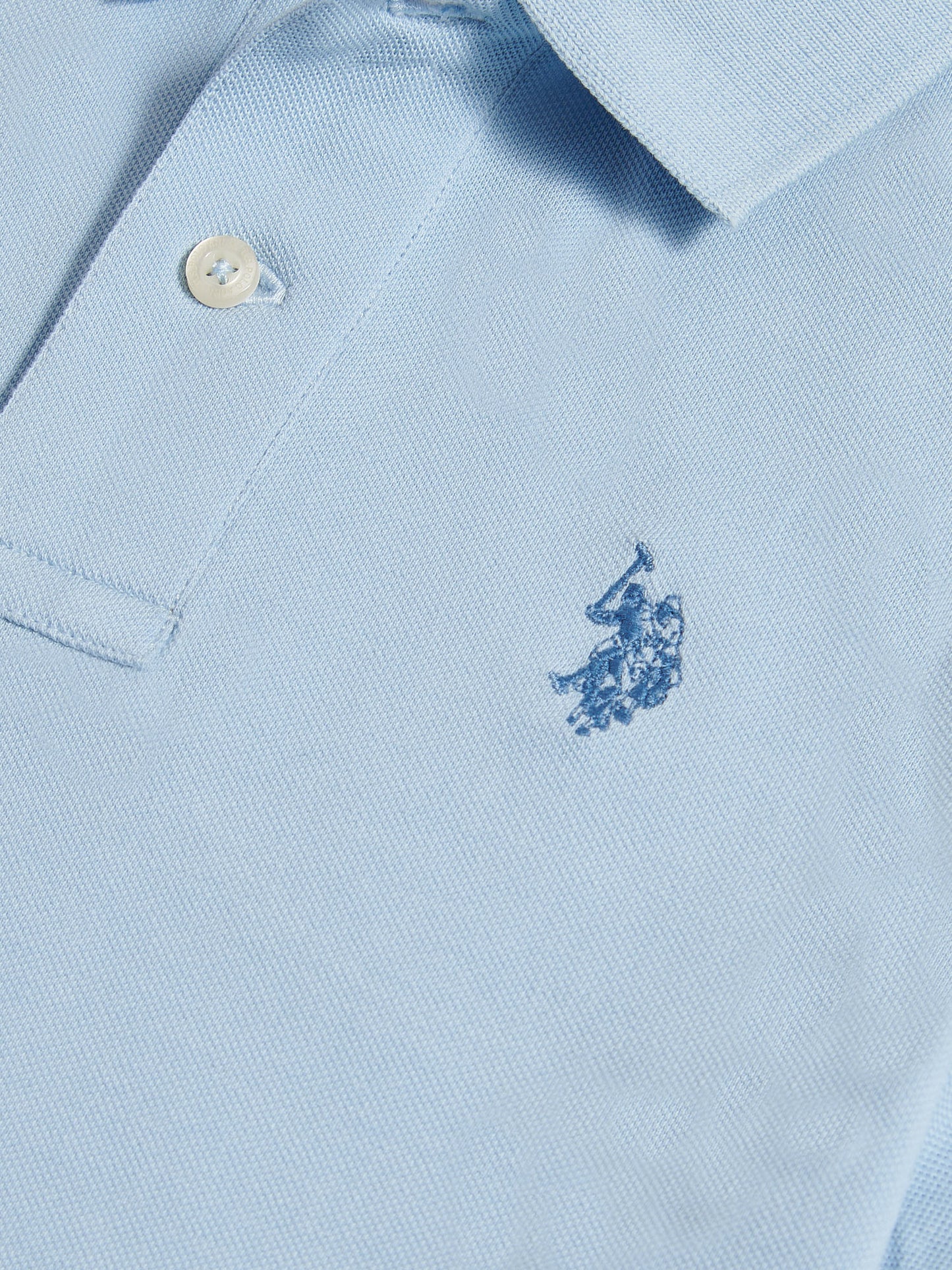 DHM Pique Polo Chambray Blue