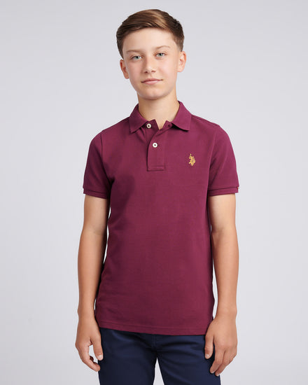 DHM Pique Polo Wine