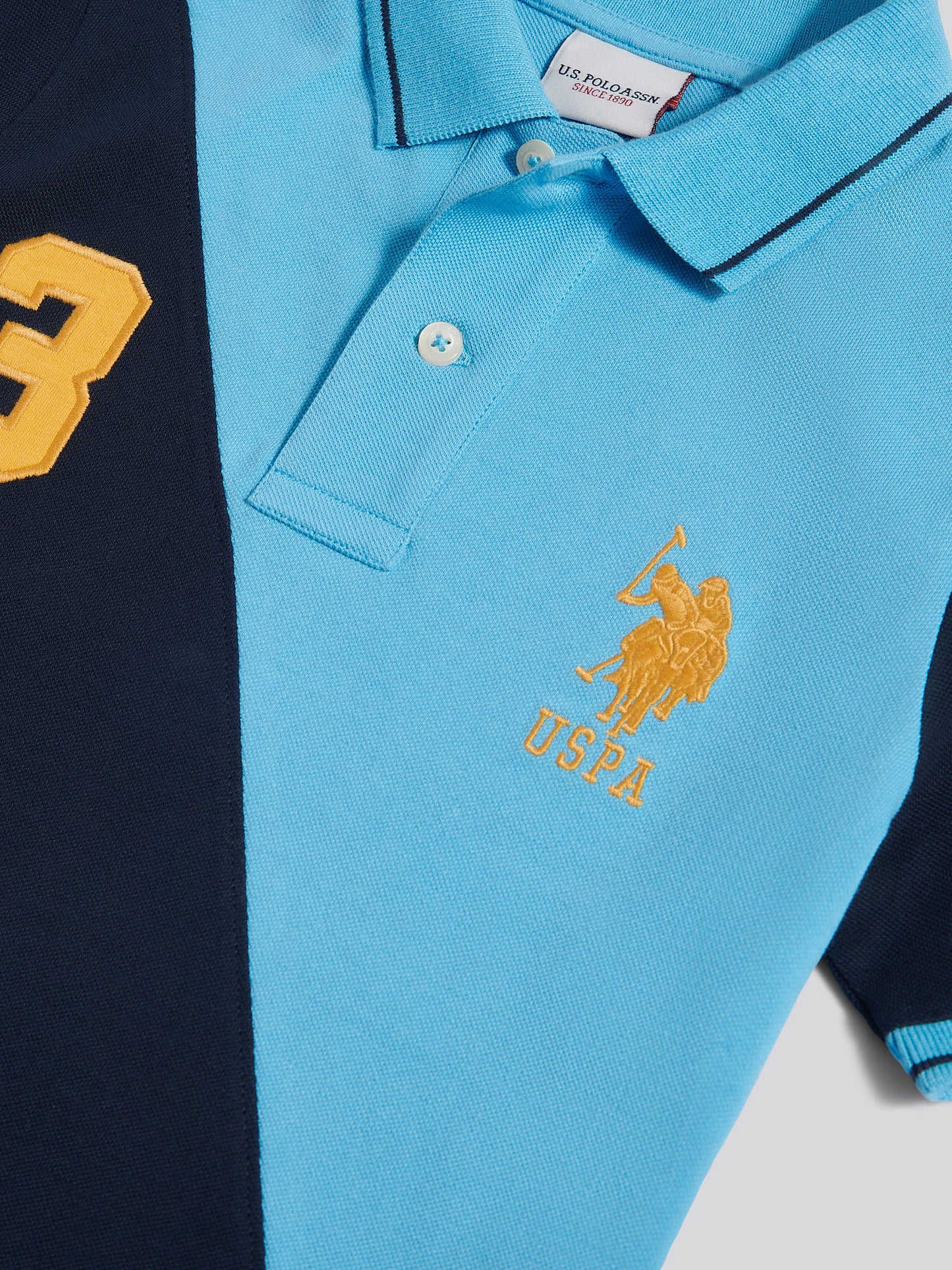 Sash Pique Polo Heritage Blue
