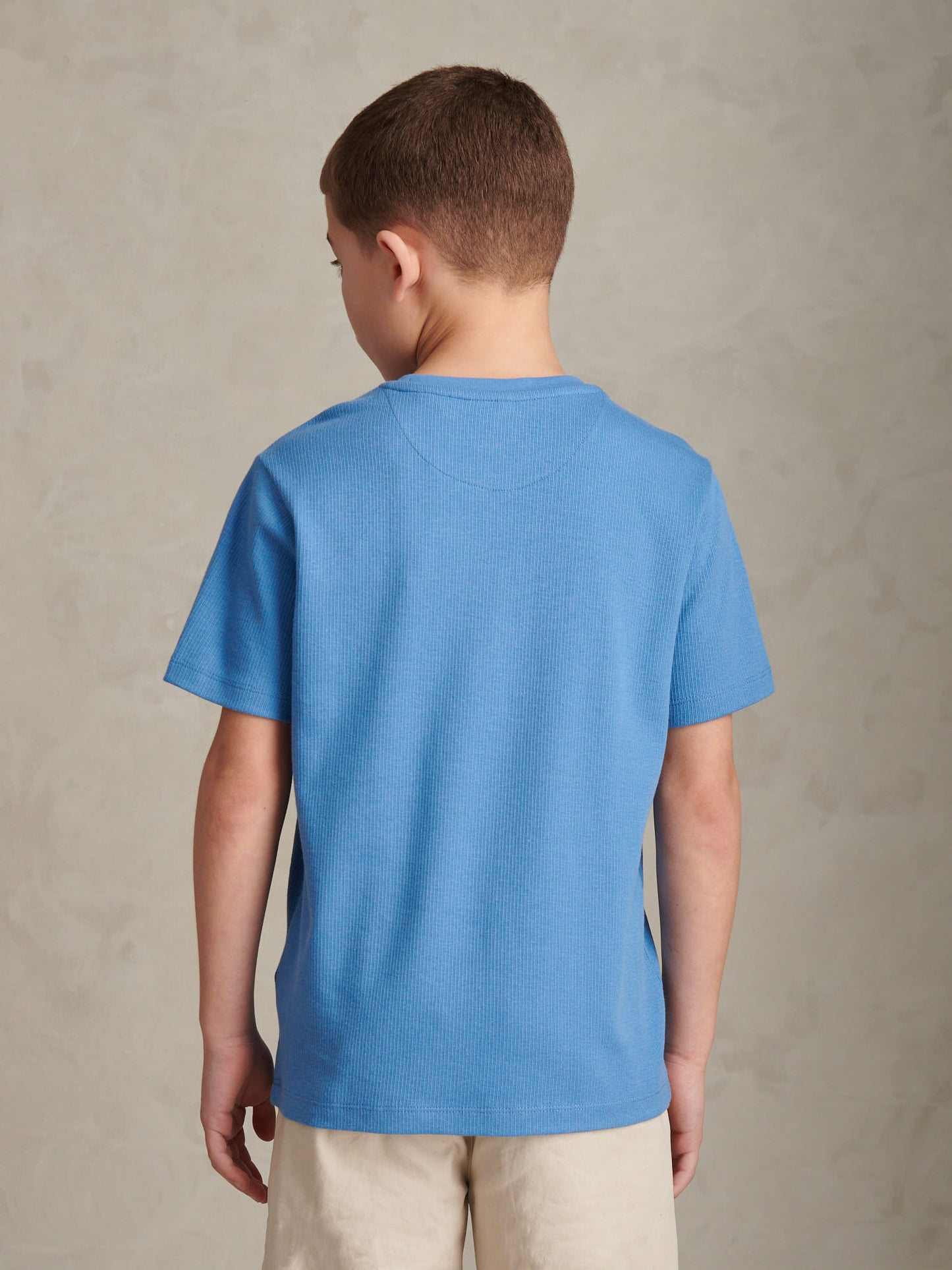 Boys Vertical Texture T-Shirt Riviera
