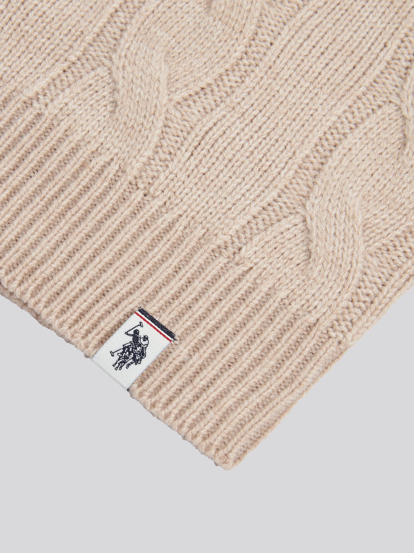 Boys Cable Knit Crew Atmosphere Marl