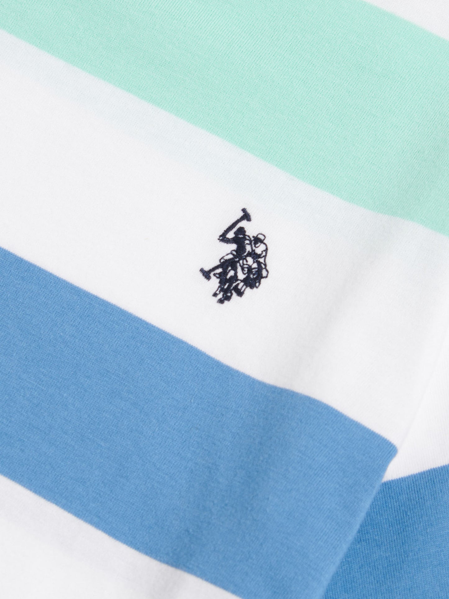 Boys Block Stripe T-Shirt Bright White