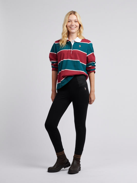 Womens Elastic Waistband Legging in Black