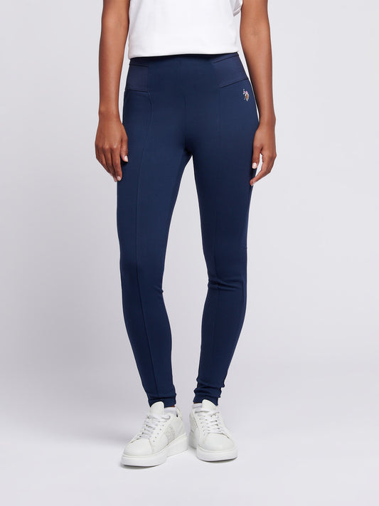 Womens Elastic Waistband Legging in Navy Iris