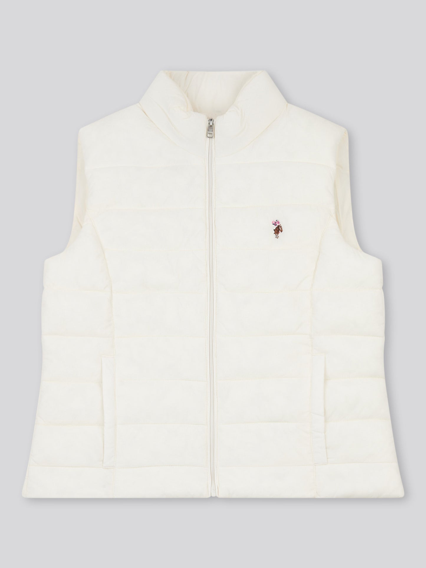 Womens Lightweight Puffer Gilet in Marshmallow
