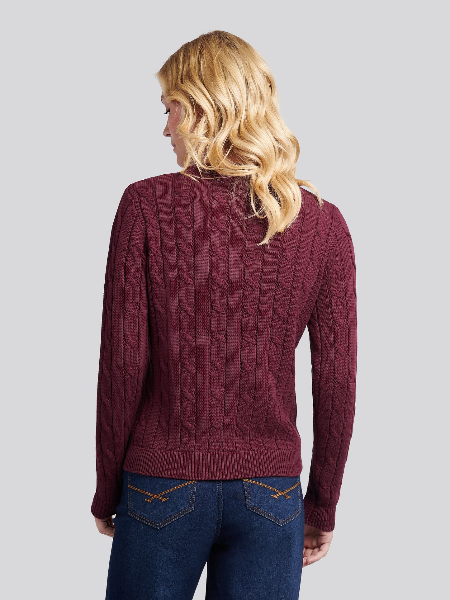 Women V-Neck Selk Cable na figie