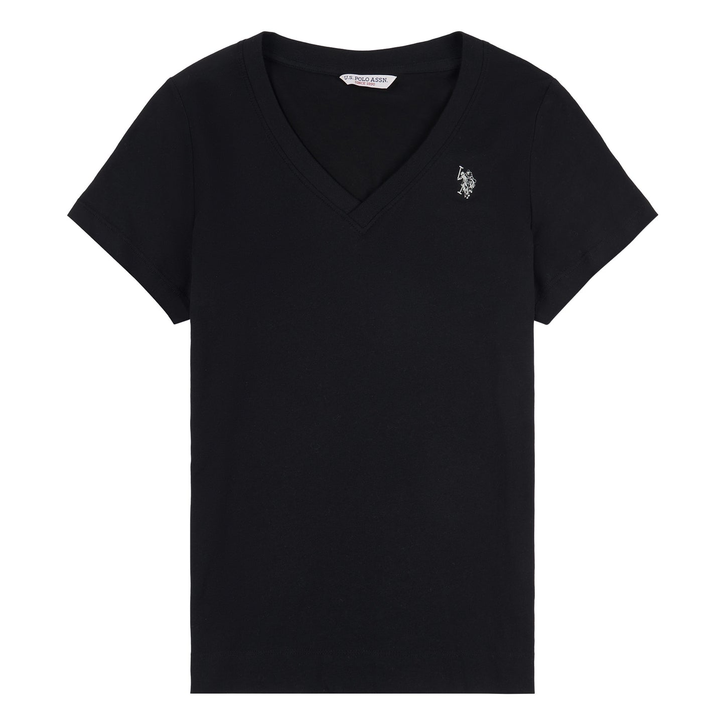 Womens V-Neck T-Shirt in Black
