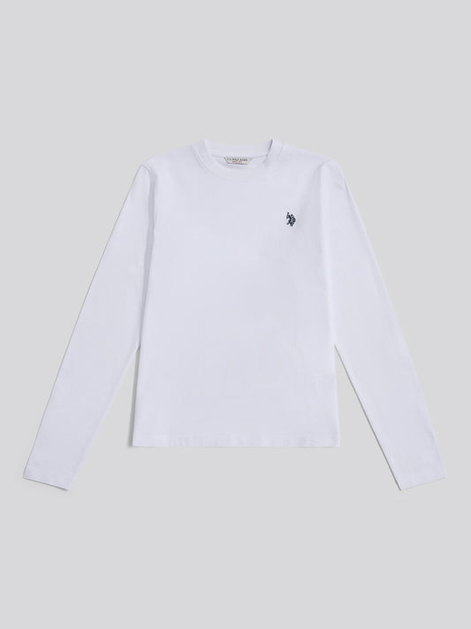 Womens Long Sleeve T-Shirt in Bright White