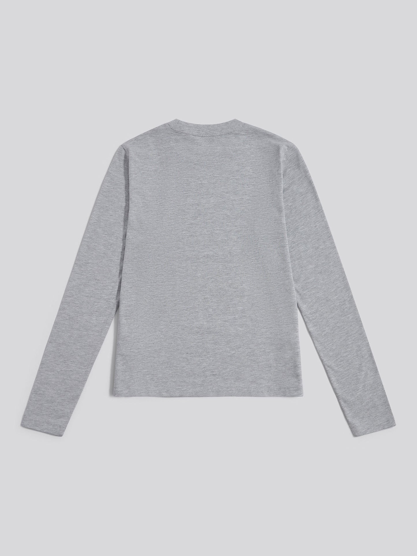 Womens Long Sleeve T-Shirt in Pearl Grey Marl
