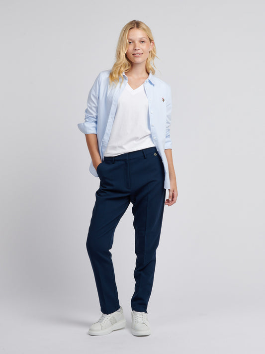Womens Chino Trousers in Navy Iris