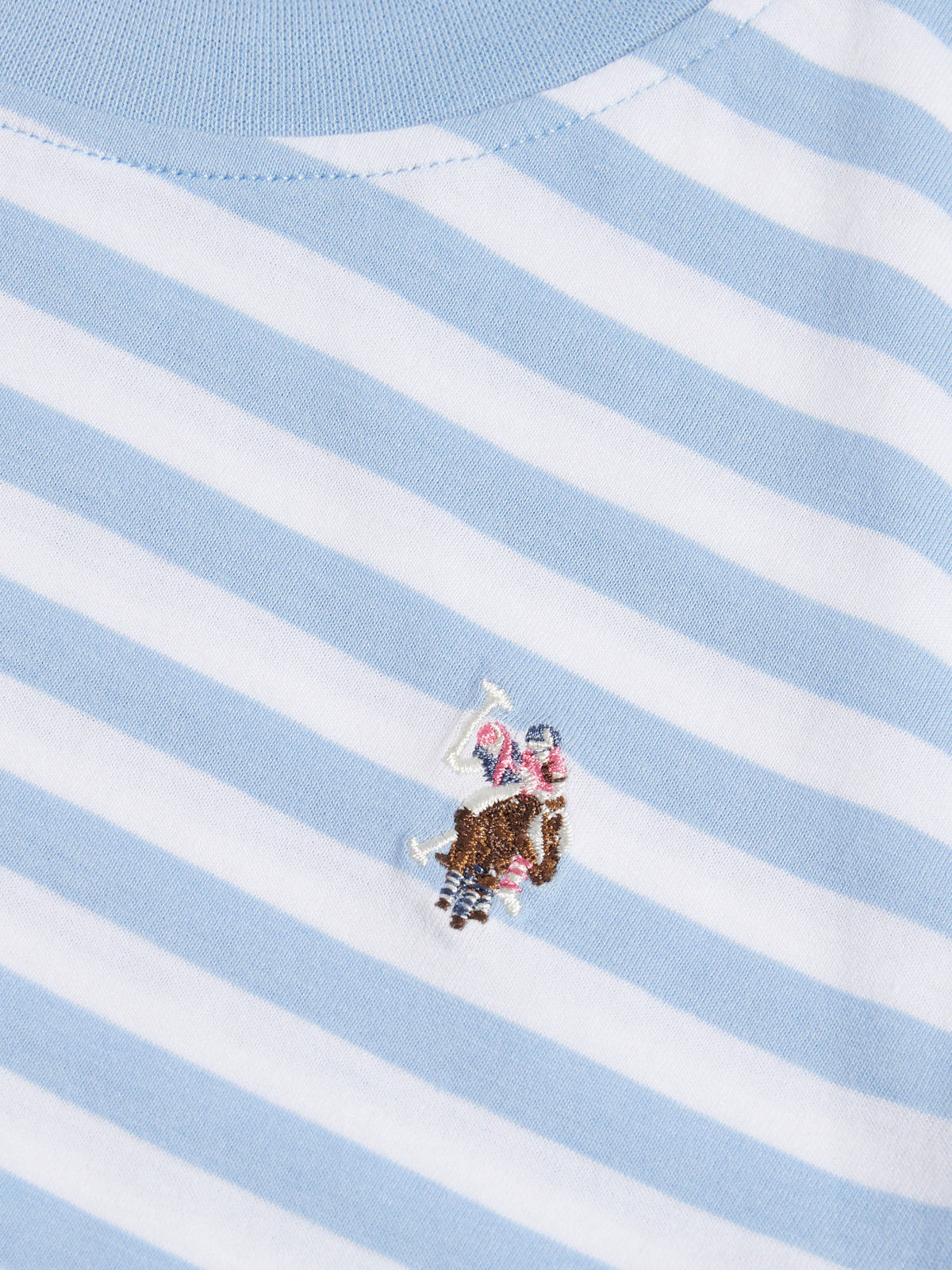 Womens Stripe Crew Neck T-Shirt Open Air