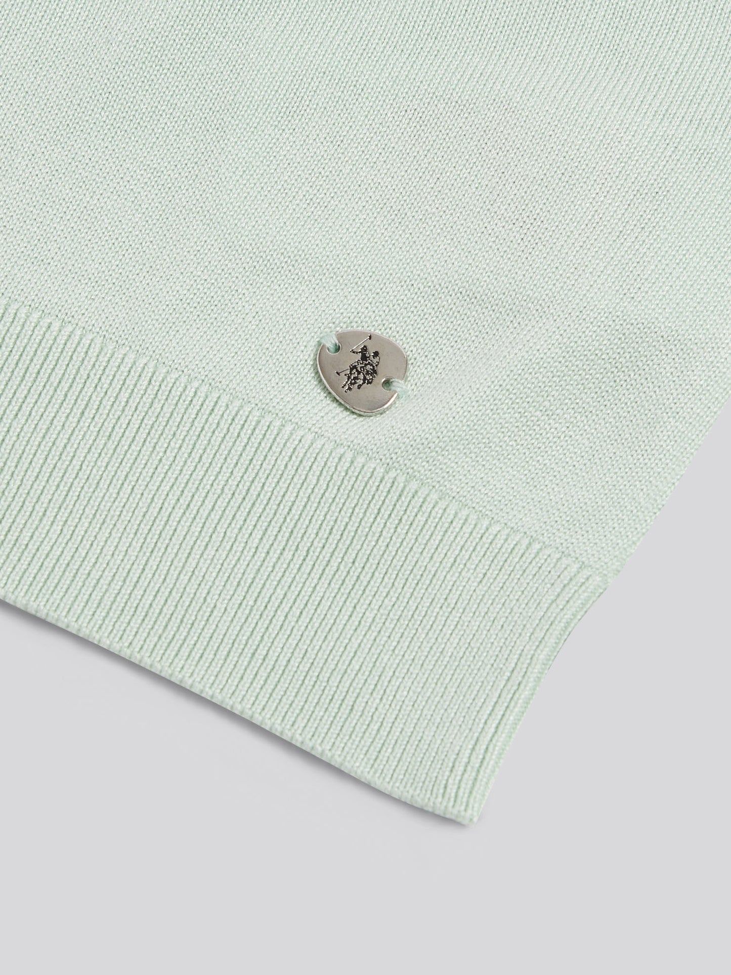 Womens Mock Neck Sleeveless Knit in Misty Jade