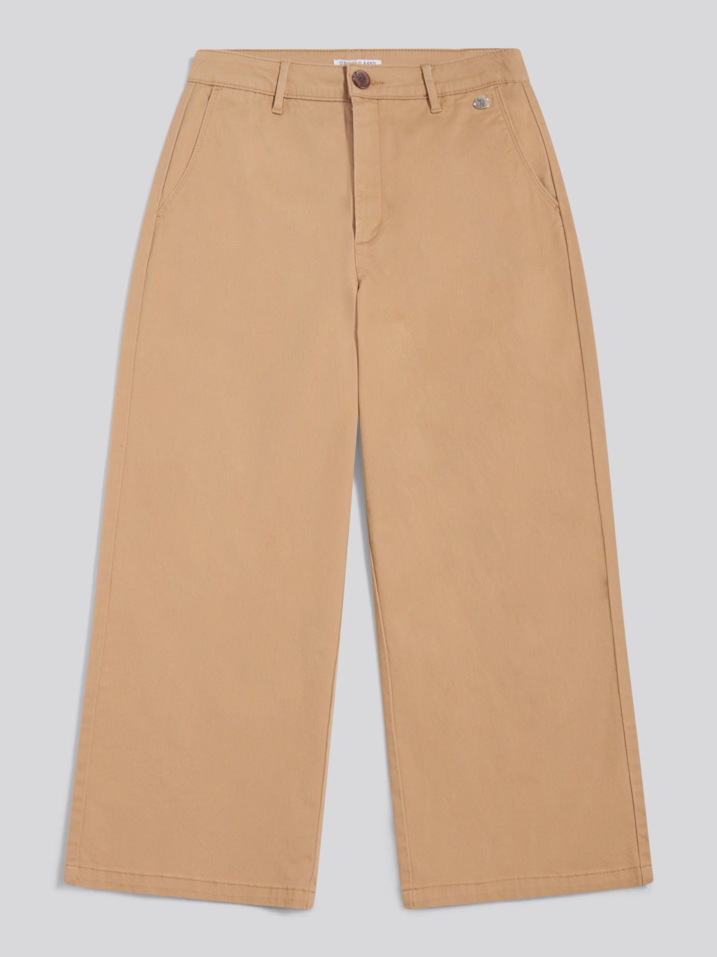Womens Ankle Wide Leg Chino Trouser in Tigers Eye