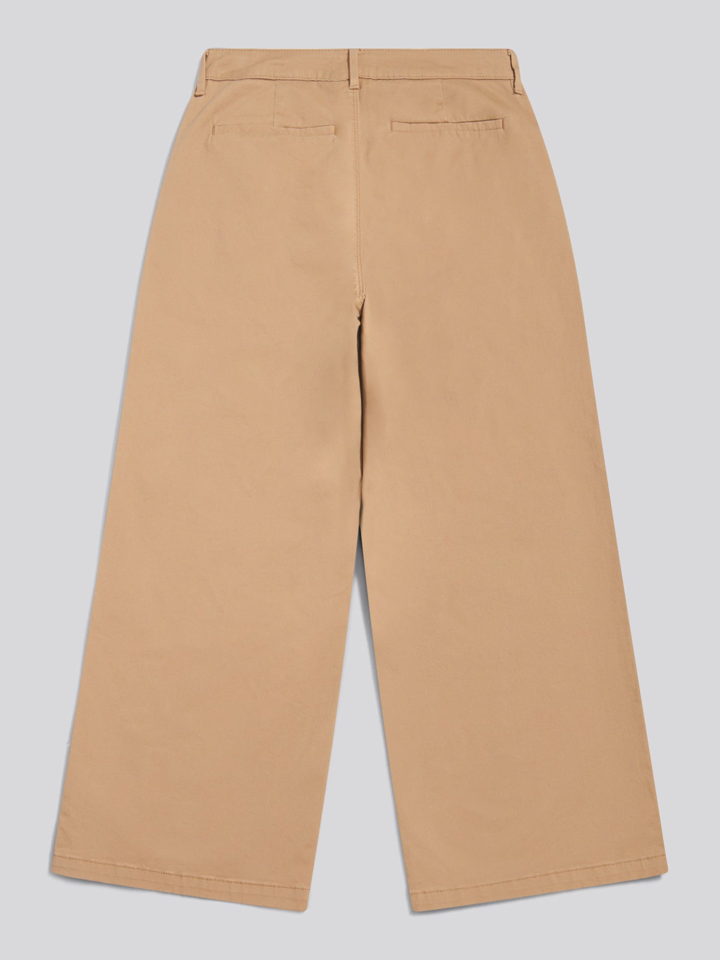 Womens Ankle Wide Leg Chino Trouser in Tigers Eye