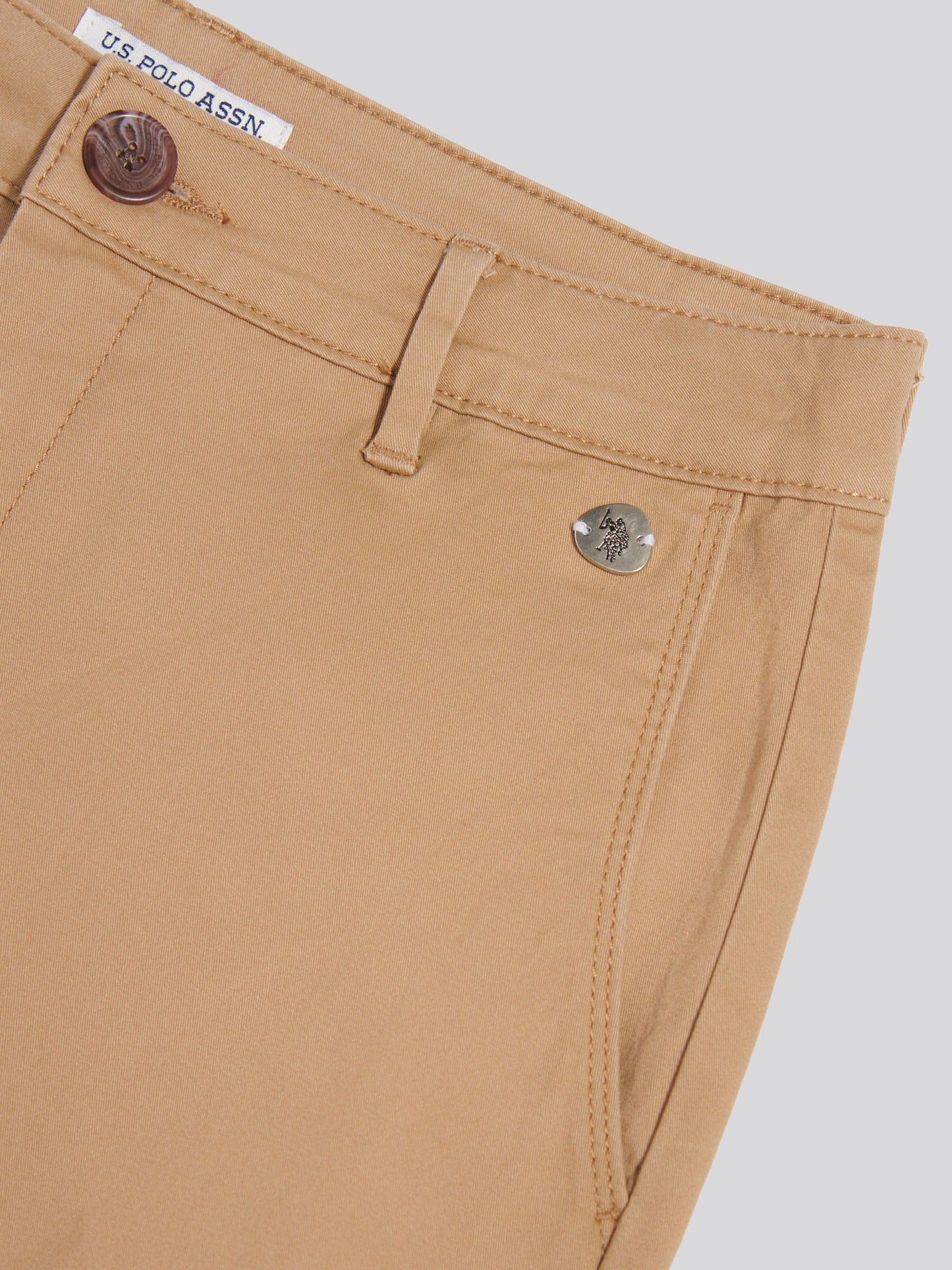 Womens Ankle Wide Leg Chino Trouser in Tigers Eye