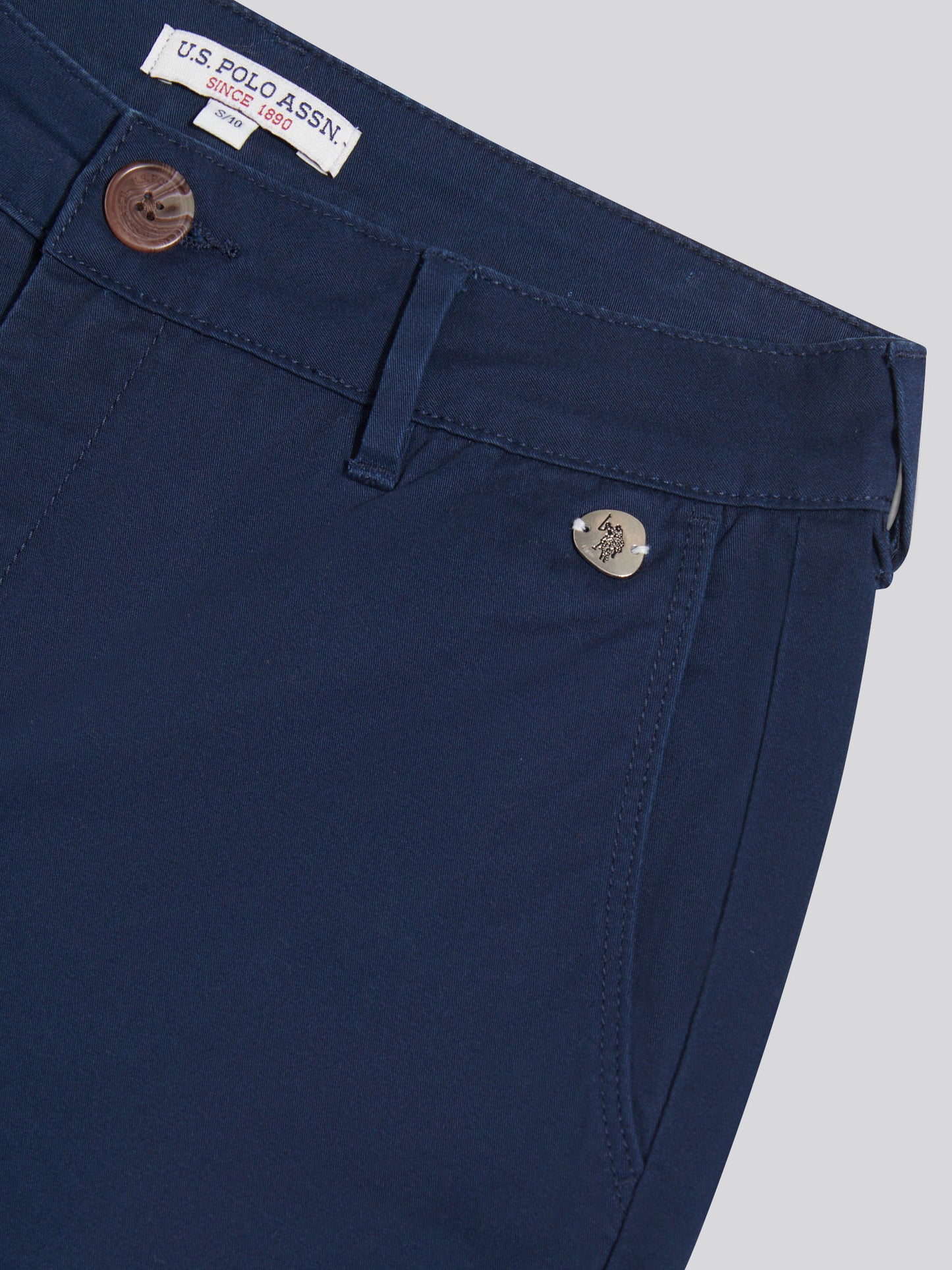 Womens Ankle Wide Leg Chino Trouser Navy Iris