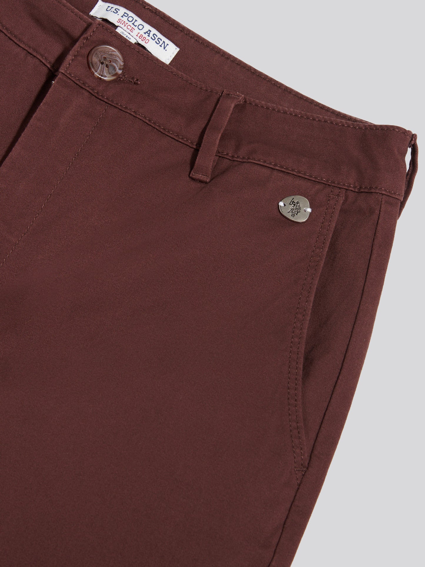 Womens Ankle Wide Leg Chino Trouser in Puce