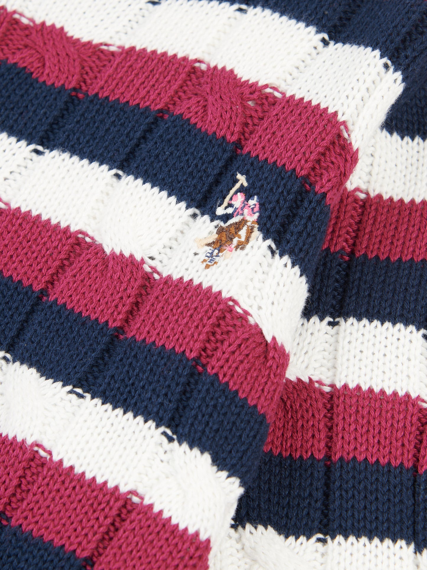 Stripe Crew Skiewnik szyi kabel beaujolais