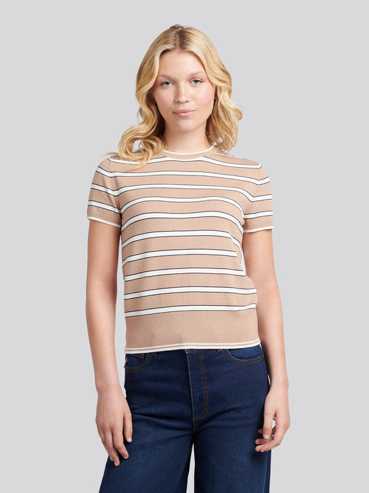 Stripe SS Crew Skiewnik Naturalny
