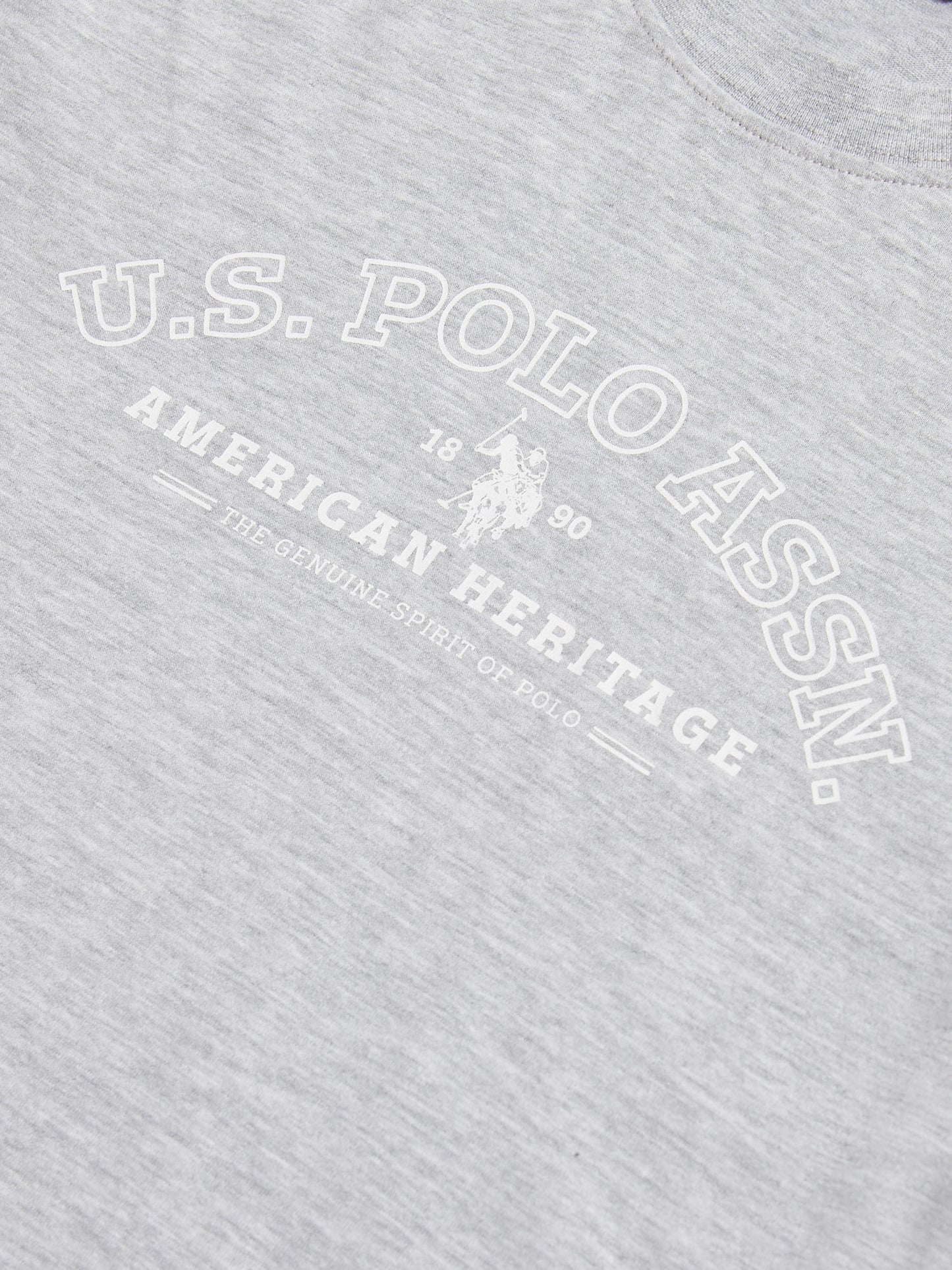 Arc graficzny tee perłowy szary marg