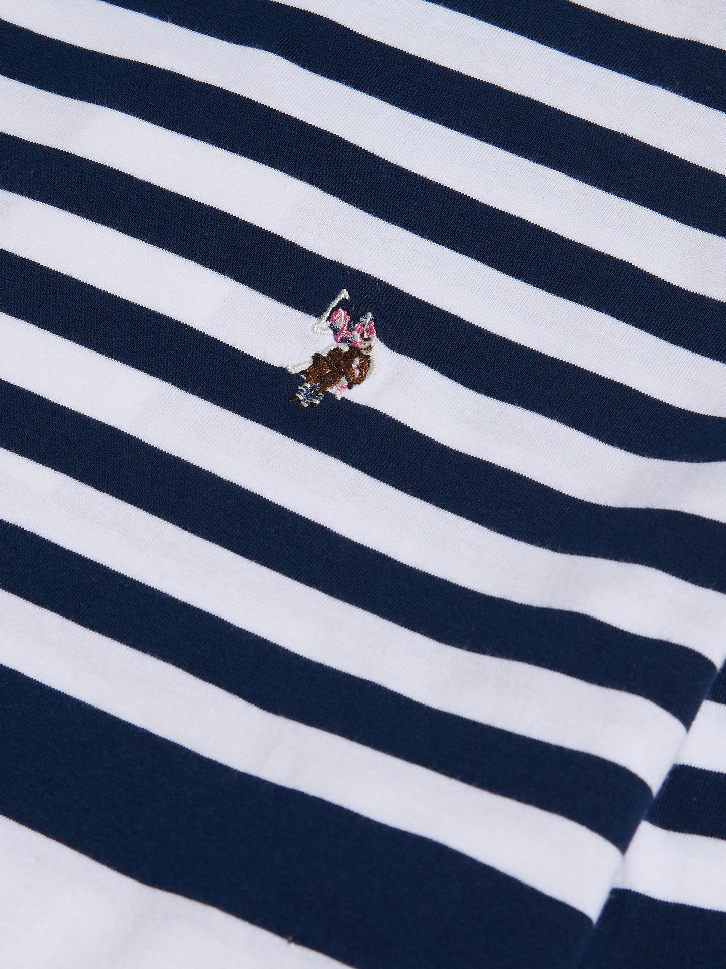 Gradient Stripe Boatneck Tee Navy Iris