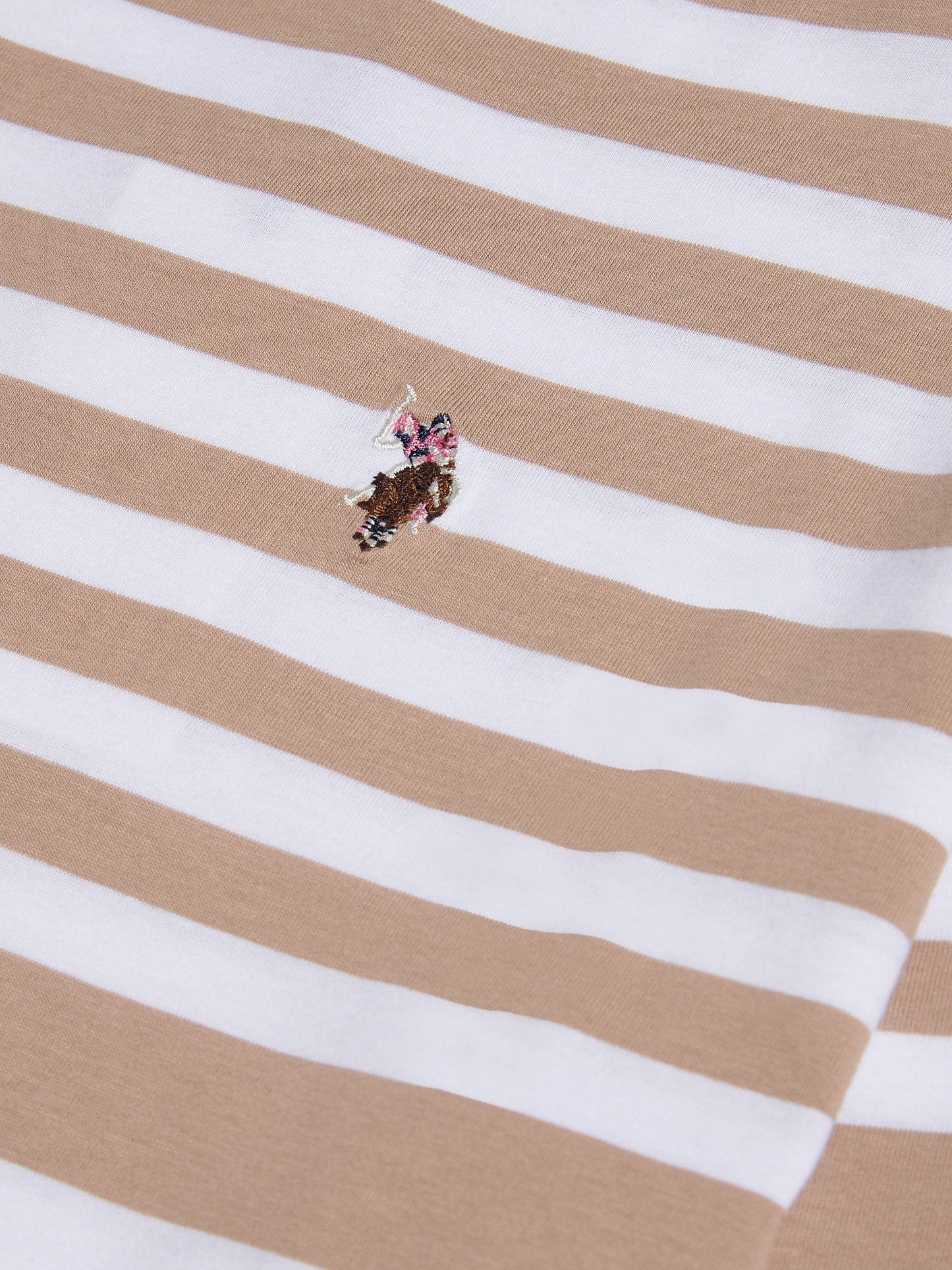 Womens Gradient Stripe Boatneck T-Shirt in Natural