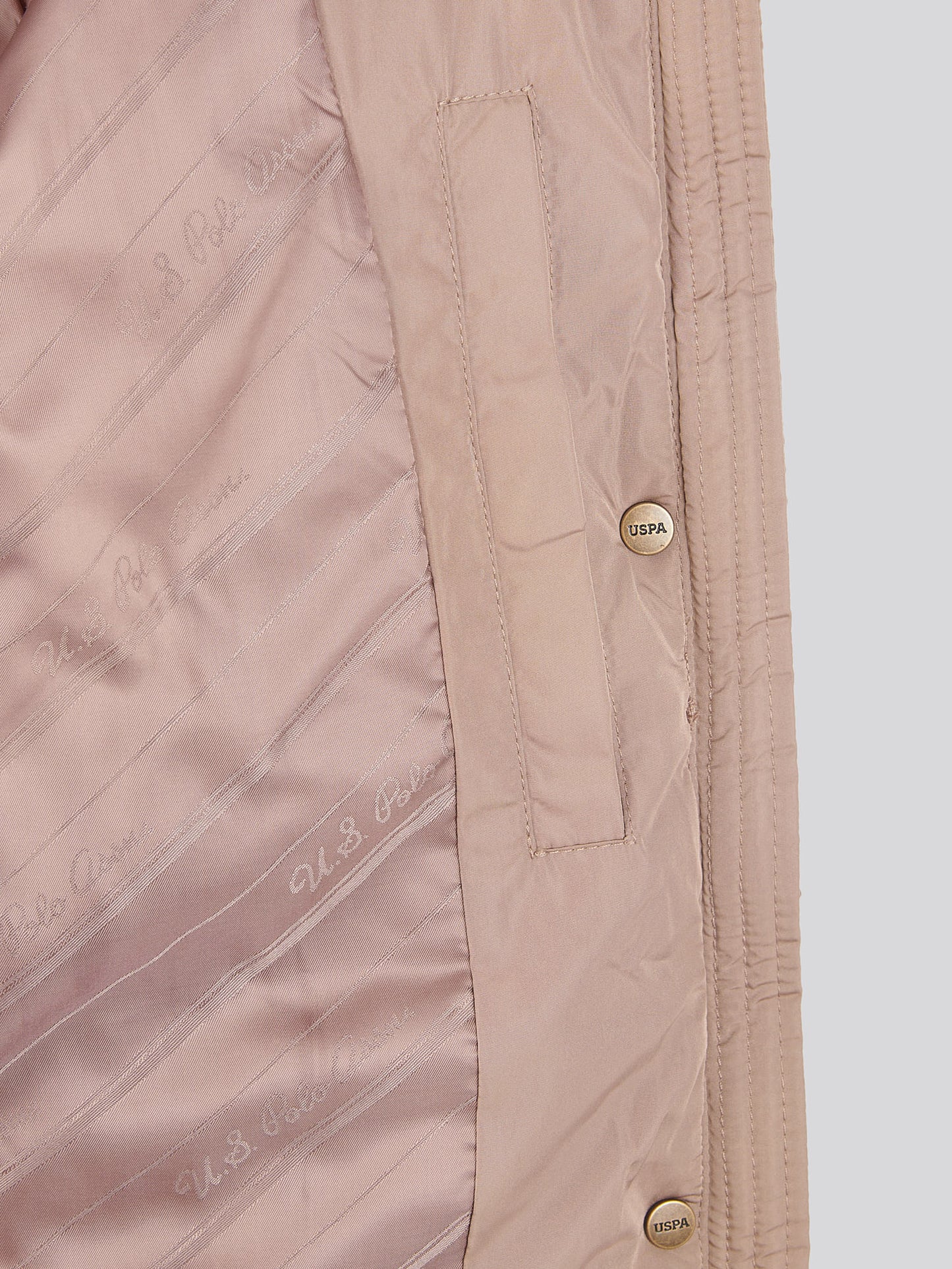 Womens Longline Square Quilt Puffer Coat in Leafless Tree