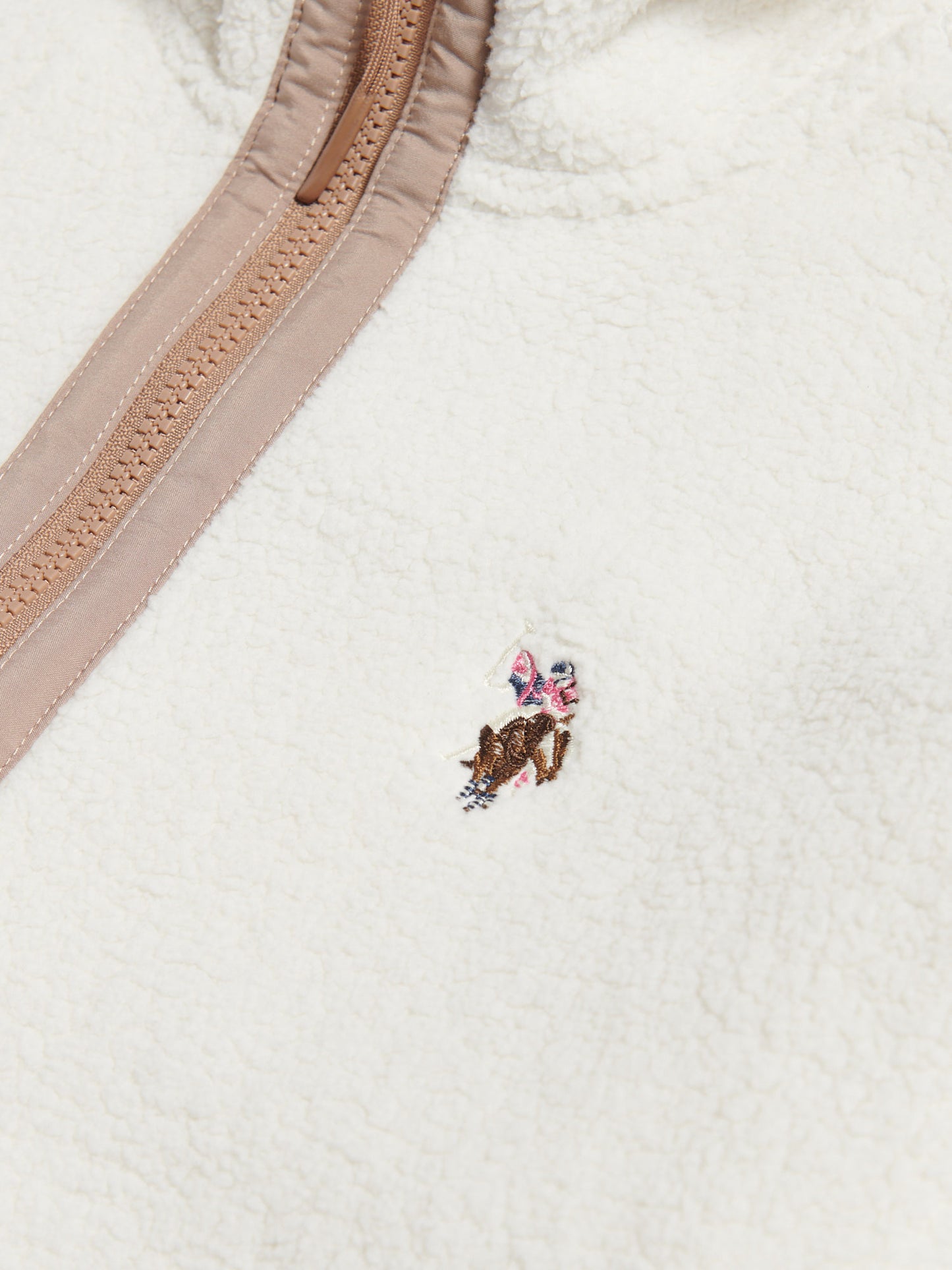 DHM Borg Quarter Zip Marshmallow