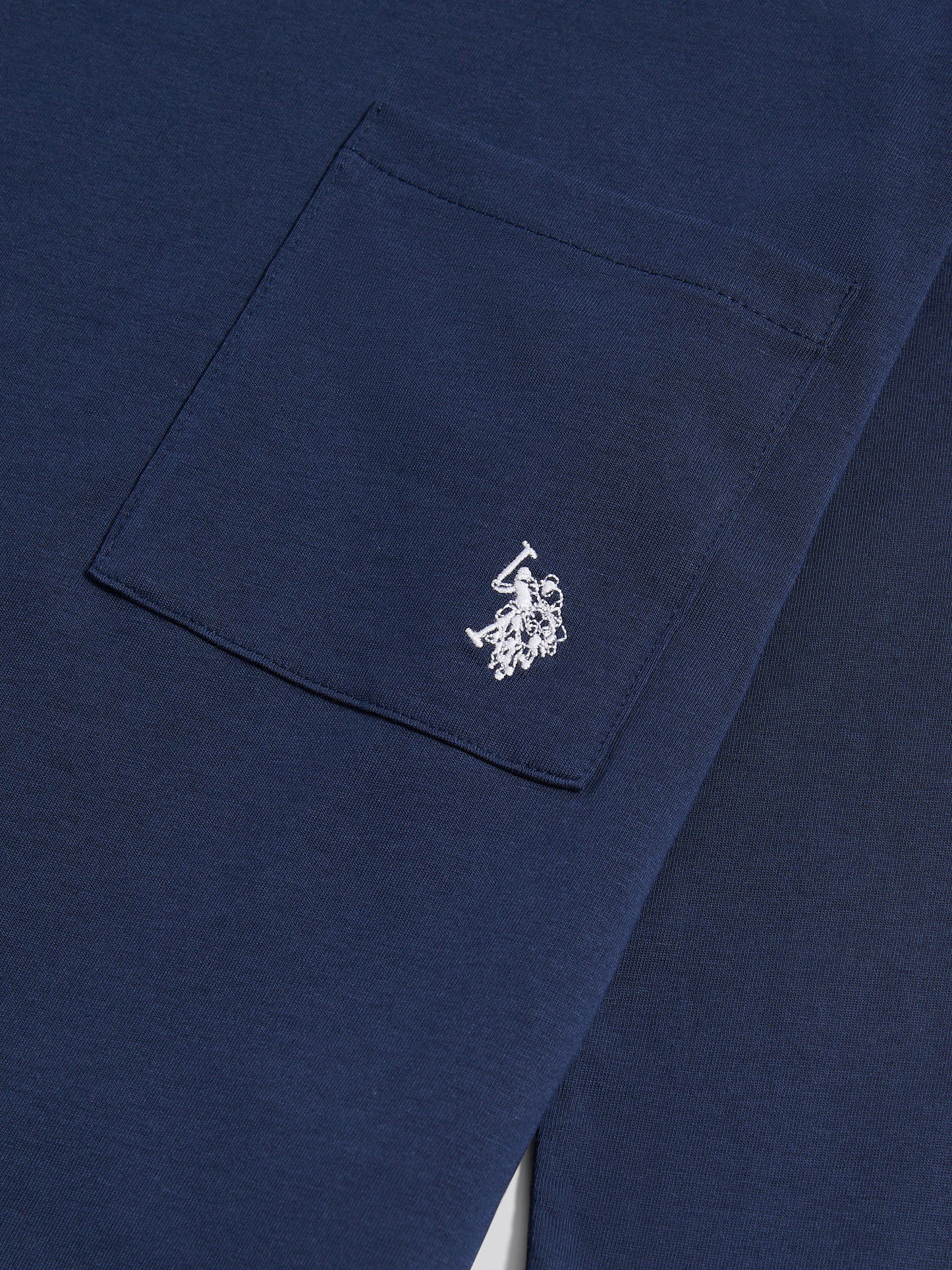 Womens Long Sleeve Pocket T-Shirt in Navy Iris