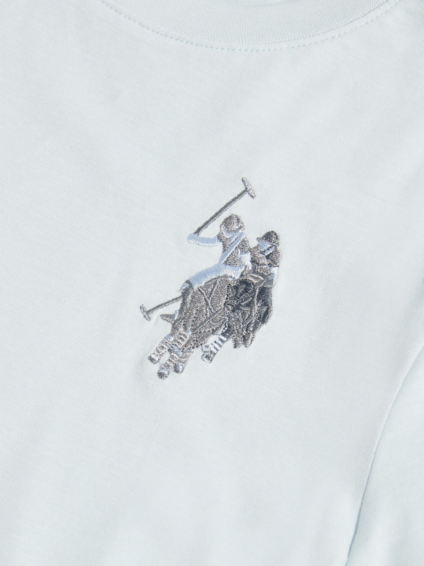 Womens Large Tonal Double Horsemen T-Shirt in Ballad Blue