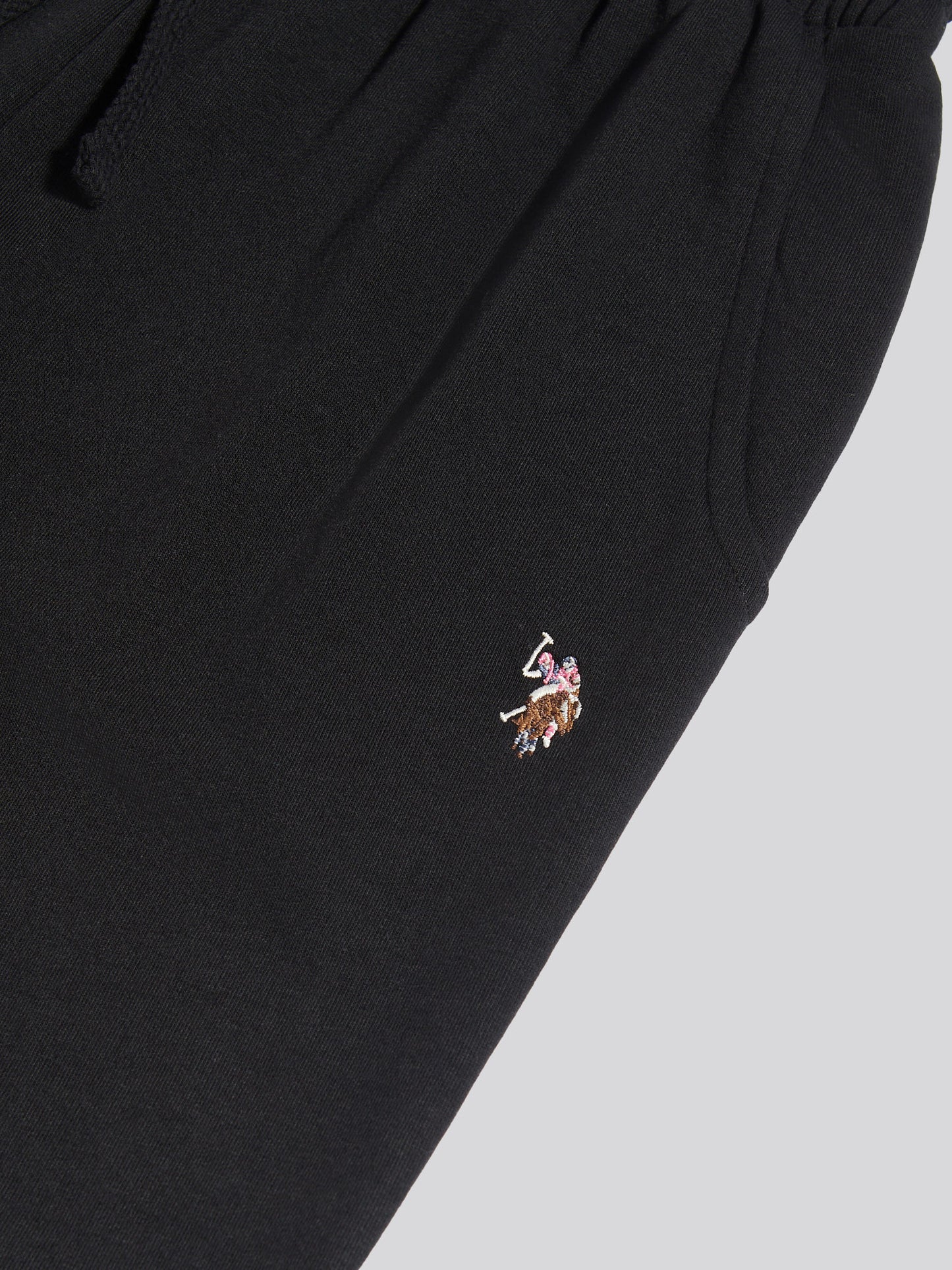 Womens Tonal Double Horsemen Wide Leg Jogger in Black