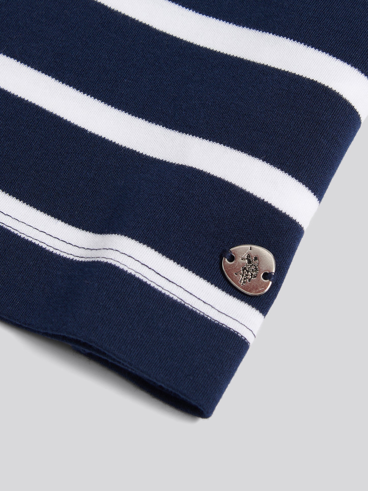 Womens Gradient Stripe Boatneck T-Shirt Navy Iris