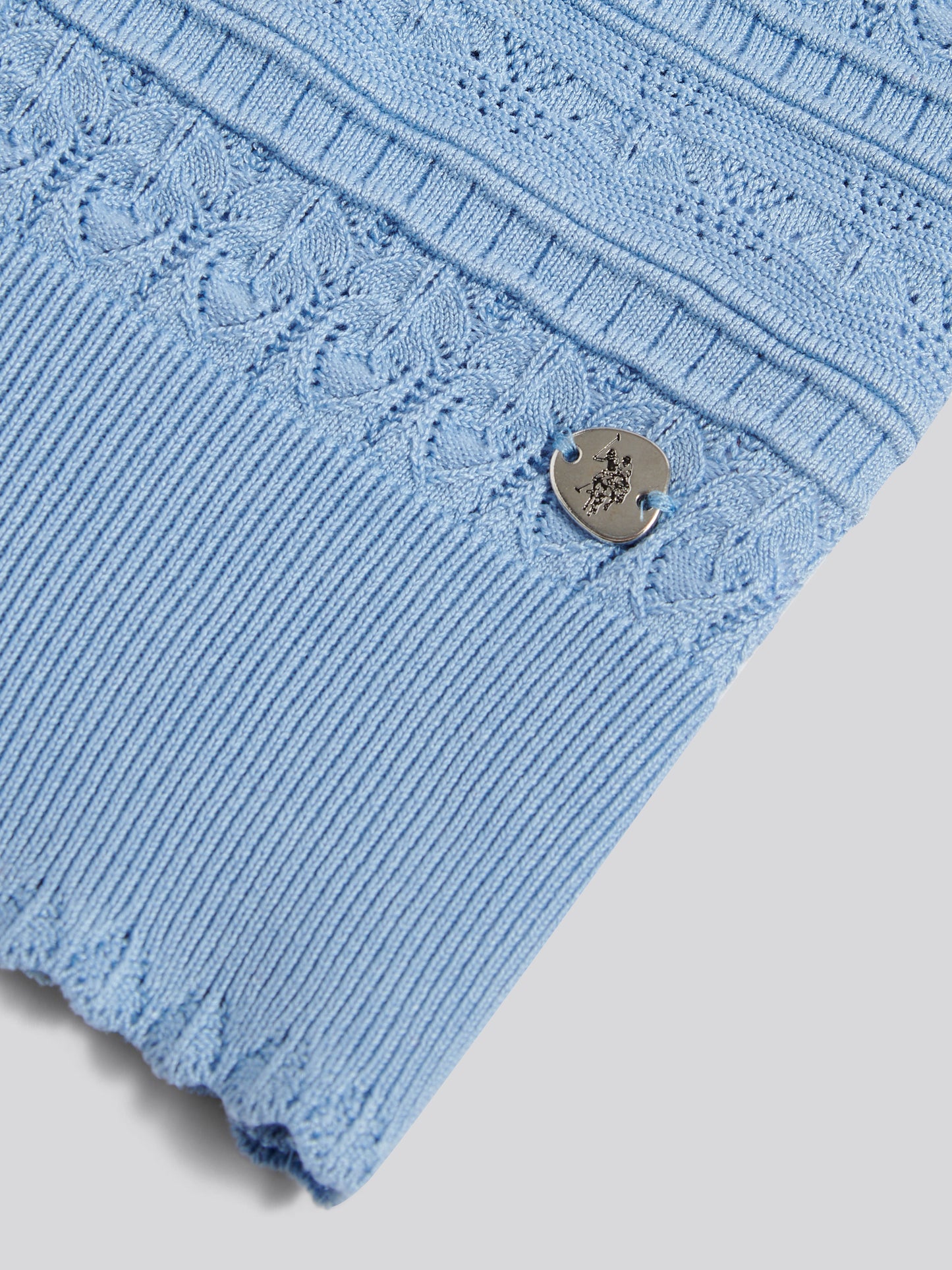 Womens Pointelle Knit T-Shirt Open Air