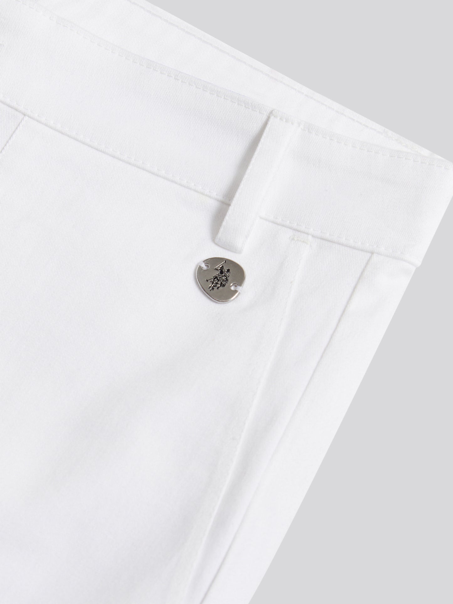 Womens Longline Chino Shorts Bright White