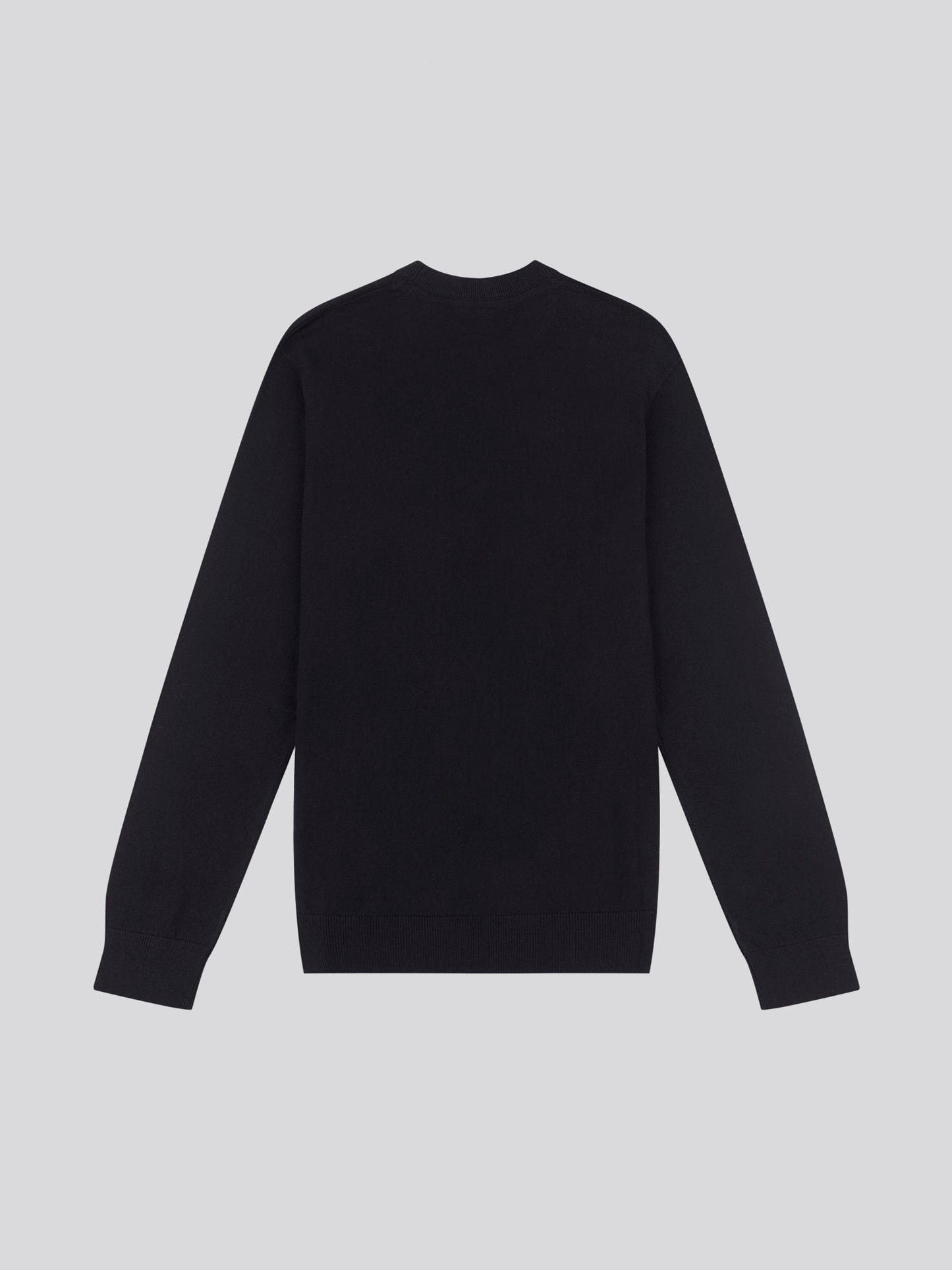 Mens Cotton Crewneck w czarnym jasnym białym DHM