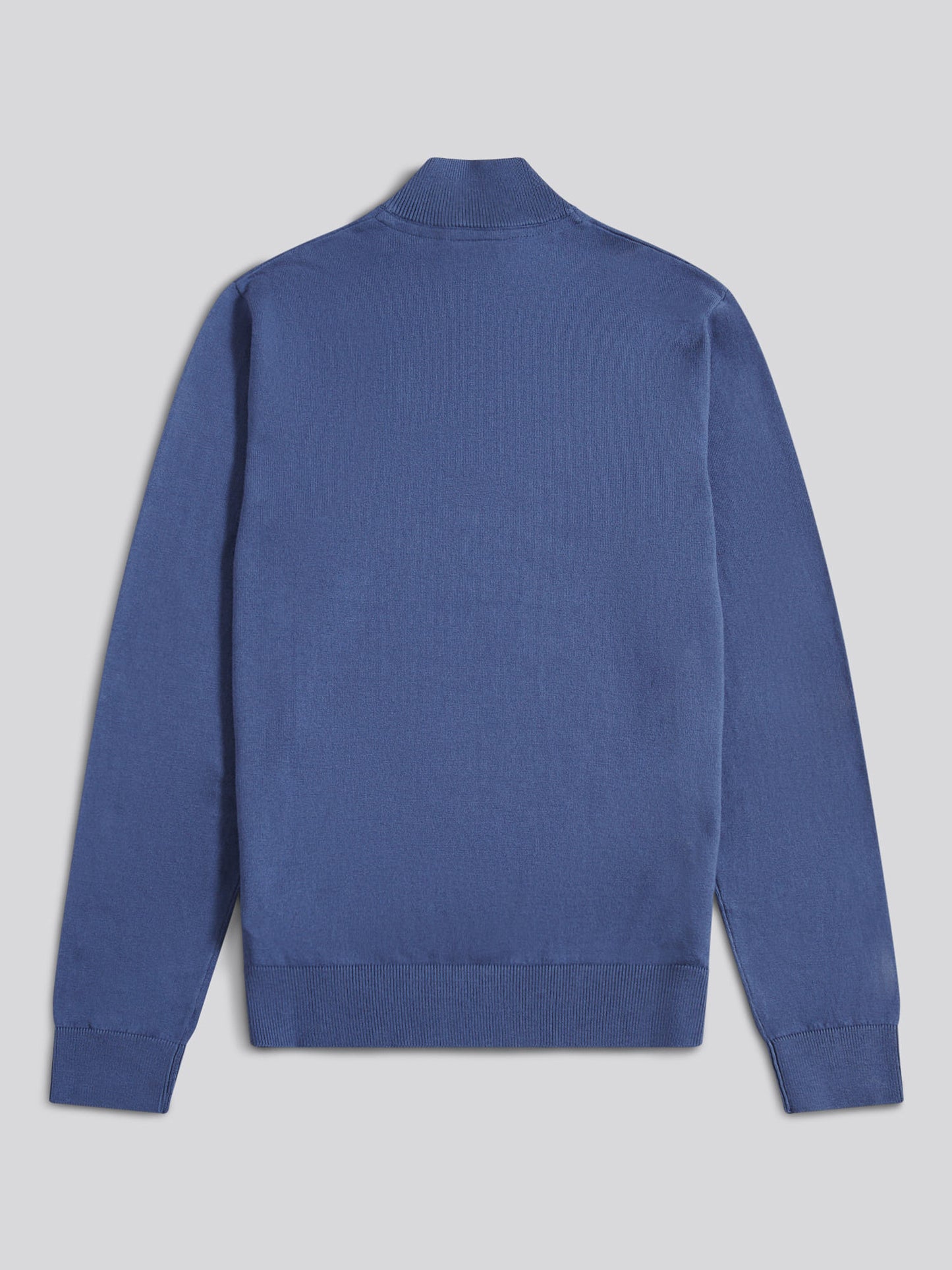 Męski bawełniany lejek szyja 1/4 zip dzianina w vintage Indigo