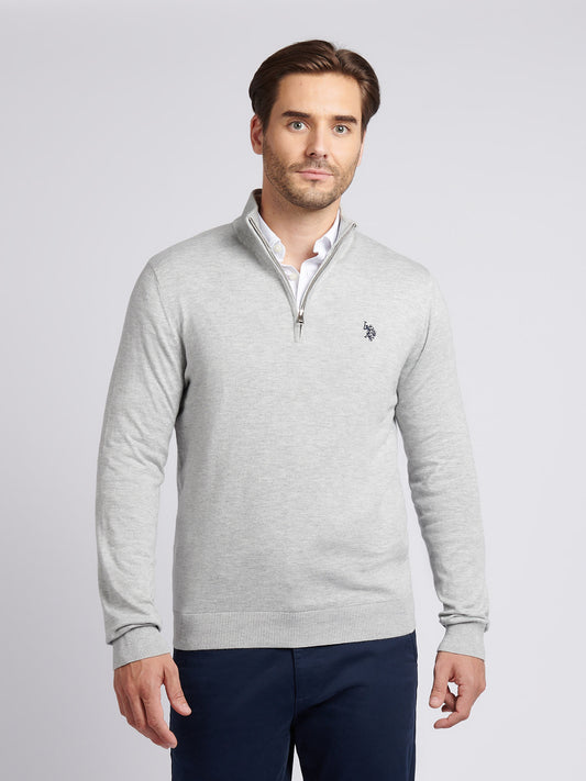 Męski bawełniany lejek szyja 1/4 zip z zamkiem w środkowej margle
