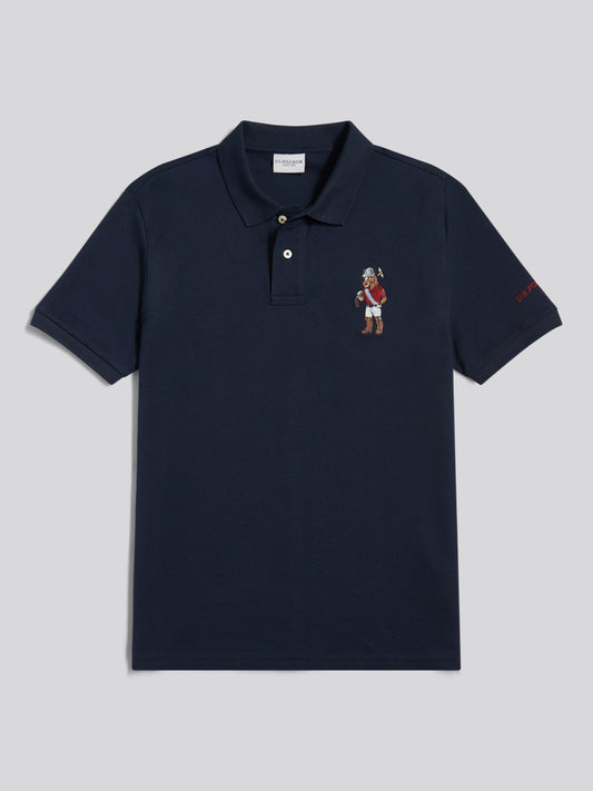 Mens Chuck Polo Shirt in Dark Sapphire Navy