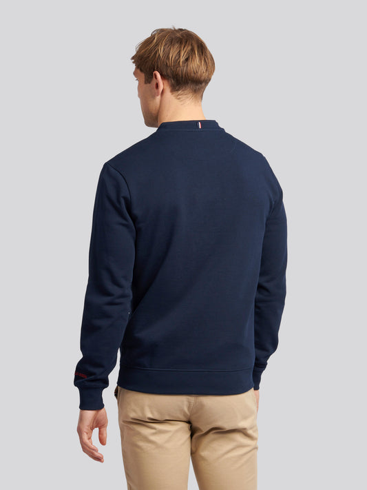 Męskie USPA Chuck Loopback Crew Poce w ciemnym szafirowym marynarce wojennej