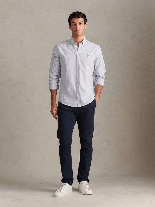 Mens Oxford Stripe  Shirt Blue Yonder