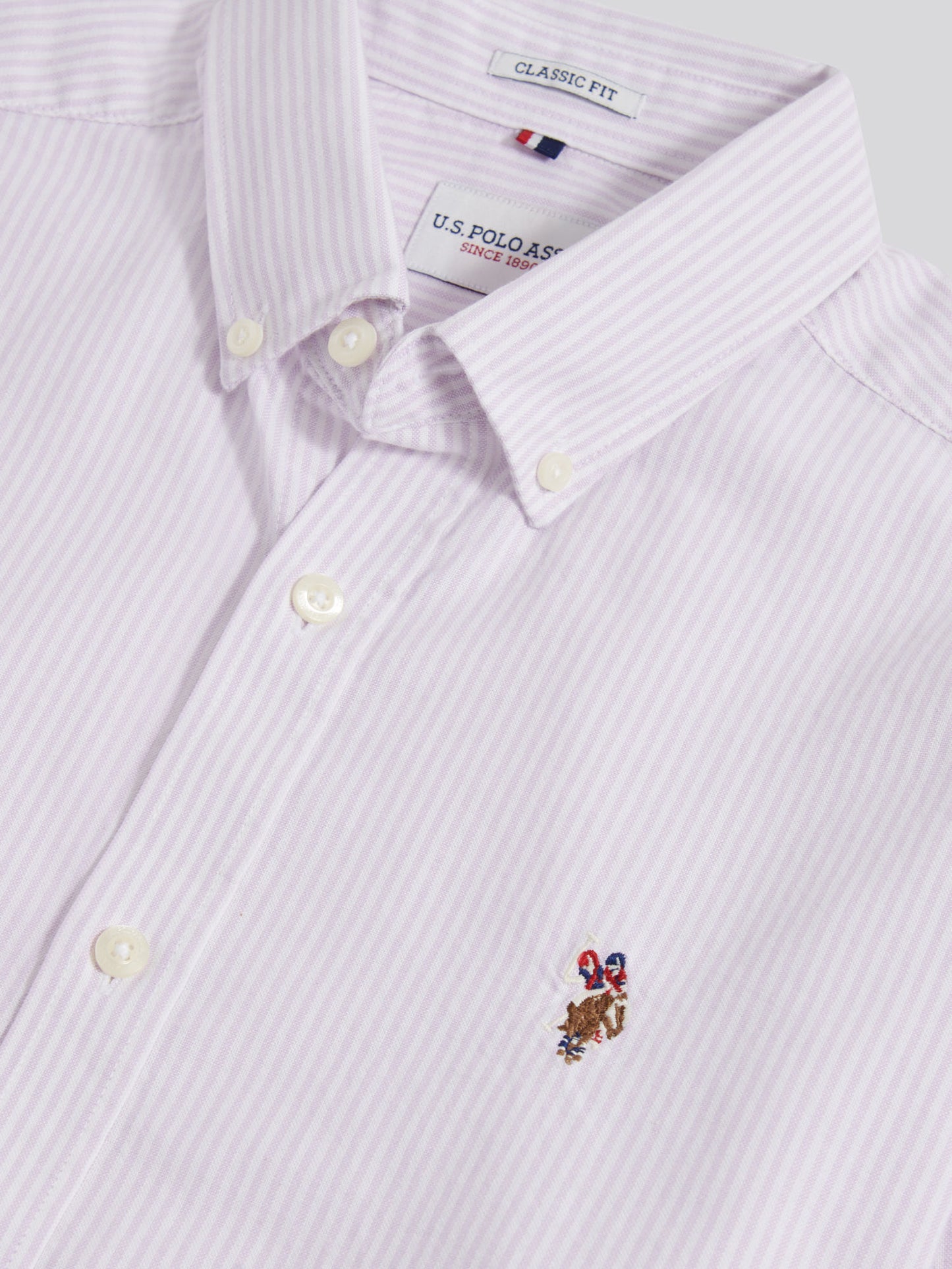 Mens Oxford Stripe  Shirt Lilac Breeze