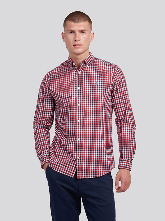 Mens Gingham Shirt in Multi