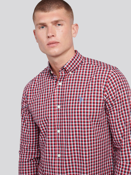 Mens Gingham Shirt in Multi